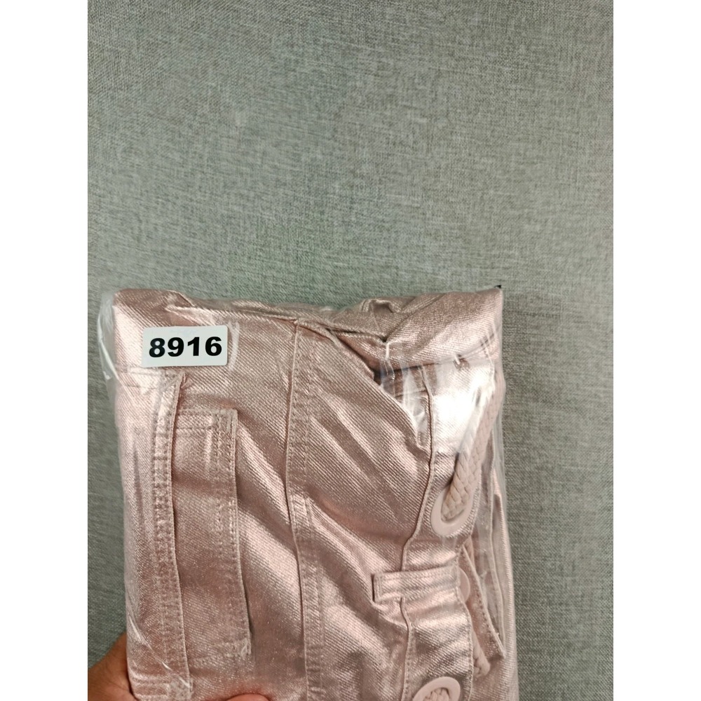 We The Free People Moxie Bubblegum Pink Metallic Barrel Jeans Womens 30 - Picture 2 of 13